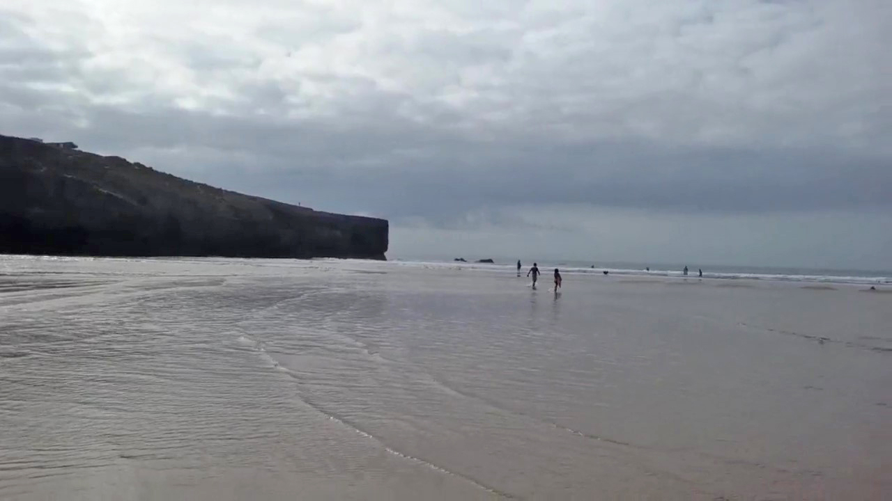 water cycle in action at Praia da Amoreira, Aljezur, Algarve, Portugal 